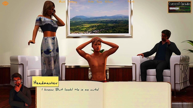 College Student Bound And Dominated By Headmaster And His Busty Wife In BDSM 3D Hentai Game