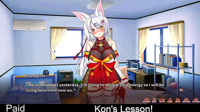 Fox Girl Kon Teaches Erotic Lessons With Seductive Moves & Sexy Gameplay