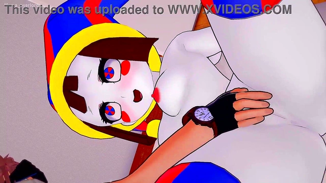 Pomni Drops Towel for Intense 3D Hentai Blowjob & Jester Sex Fest