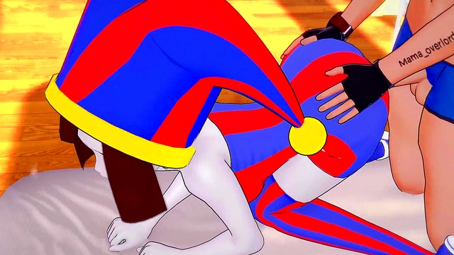 Pomni Drops Towel for Intense 3D Hentai Blowjob & Jester Sex Fest