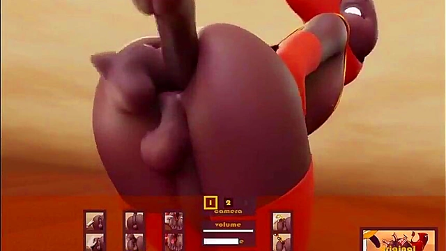 Busty Brunette Gets Fucked Anally in Commented Hentai Game Playthrough