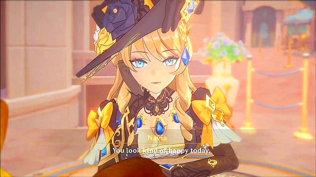 Navia Rides Aether's Dick Hard In Anime Hentai Action