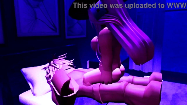 Hot Pink-Haired Anime Babe Shows Off Lingerie & Naked Body For Fans