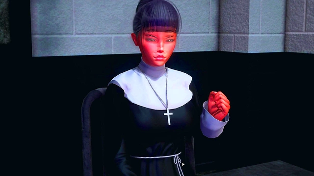 Horny Japanese MILF Nun Gets Fucked Hard by Big Dick in 3D Anime Adventure