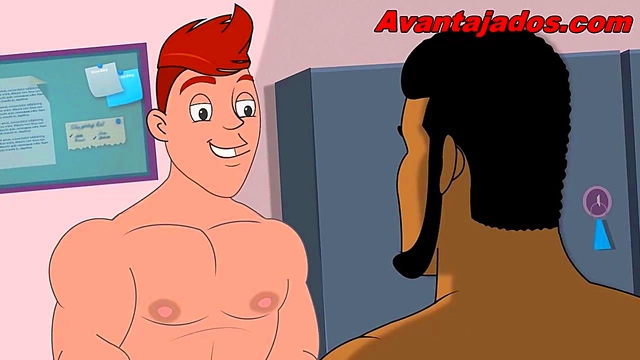Big-Bellied Personal Trainer and His Friend Get Naughty in Gay Anime Action