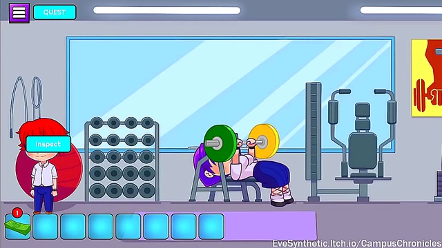 Cute Anime Chick Gets Sexy in Gym for Erotic Campus Chronicles Scene