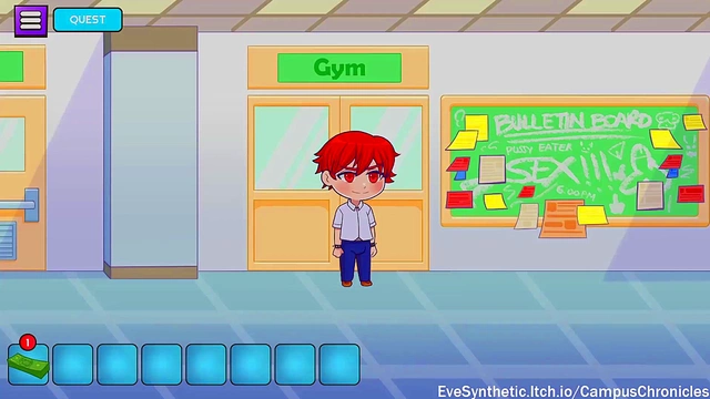 Cute Anime Chick Gets Sexy in Gym for Erotic Campus Chronicles Scene