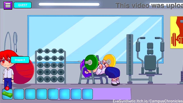 Cute Anime Chick Gets Sexy in Gym for Erotic Campus Chronicles Scene