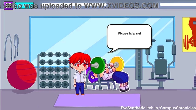 Cute Anime Chick Gets Sexy in Gym for Erotic Campus Chronicles Scene