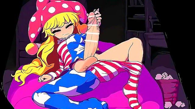 USA Girl Gives Mind-Blowing Handjob With Big Dick Hentai Action