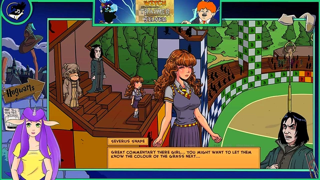 Sexy Anime Witch Trains Her Hot Brunette Body In Steamy Hentai Action