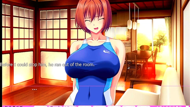 Big-Titted Eroge Goddess Fingers and Kisses Her Way to Bliss on the Sofa