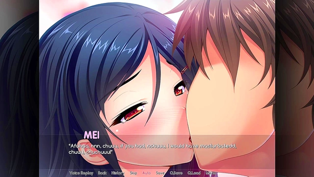 Busty Anime Girl Seduces With Oppai In Visual Novel Japanese Hentai Game Scene