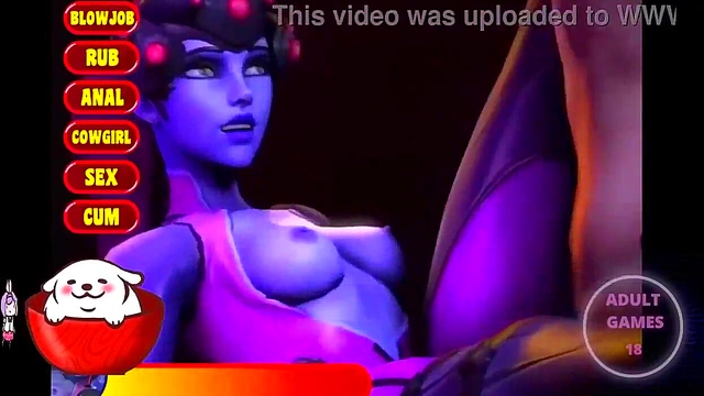 Busty Widowmaker Gets Fully Fucked in Animated Hentai Game Action