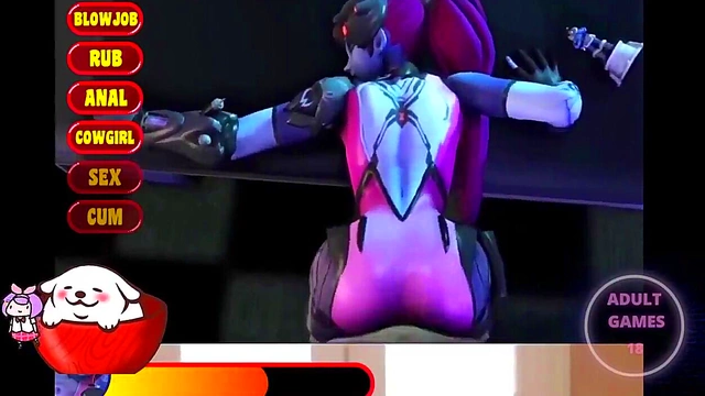 Busty Widowmaker Gets Fully Fucked in Animated Hentai Game Action