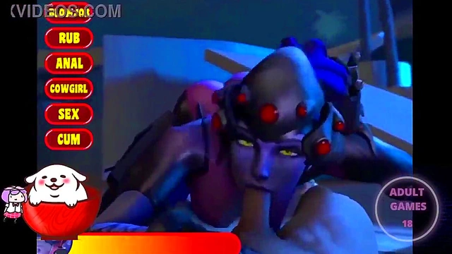 Busty Widowmaker Gets Fully Fucked in Animated Hentai Game Action