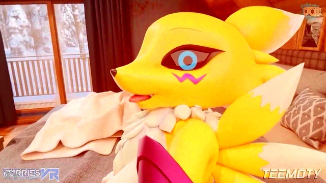 Furry Renamon Fucks Big Dick Futanari In POV VRAdventure