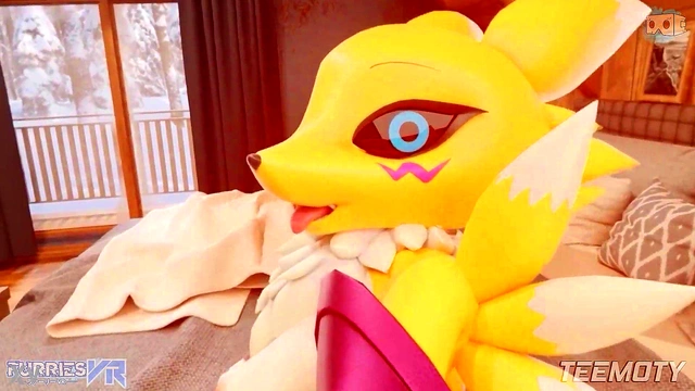 Furry Renamon Fucks Big Dick Futanari In POV VRAdventure