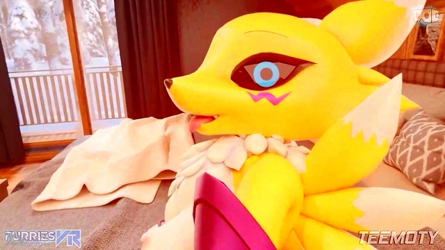 Furry Renamon Fucks Big Dick Futanari In POV VRAdventure