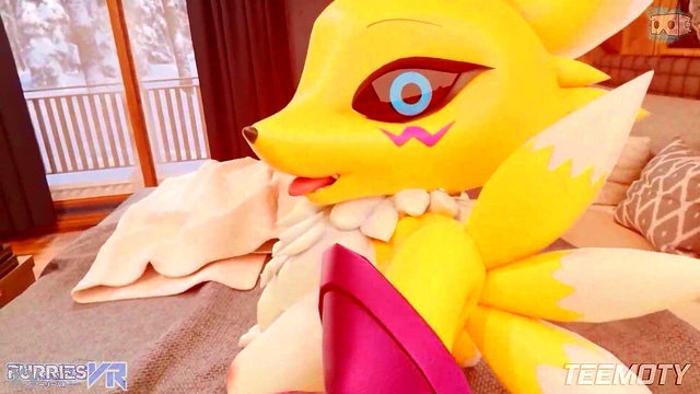 Furry Renamon Fucks Big Dick Futanari In POV VRAdventure