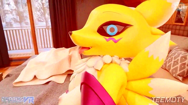 Furry Renamon Fucks Big Dick Futanari In POV VRAdventure