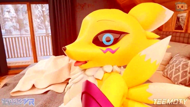 Furry Renamon Fucks Big Dick Futanari In POV VRAdventure