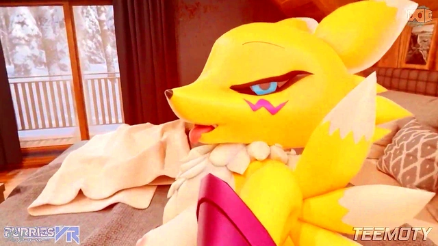 Furry Renamon Fucks Big Dick Futanari In POV VRAdventure