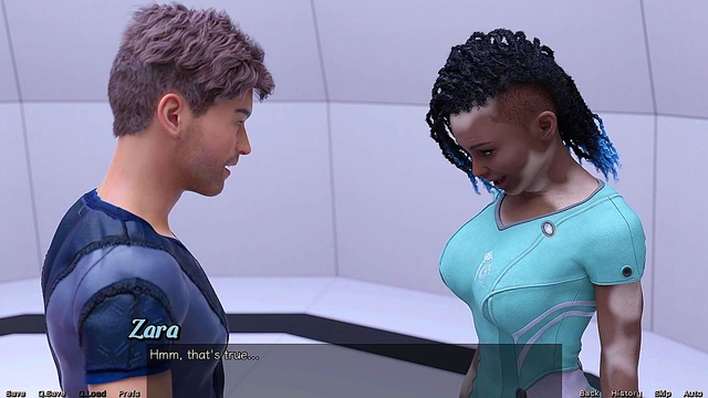 Hot Busty Doctor Treats Patient With Blowjob And Giant Tits Creampie In Space Game