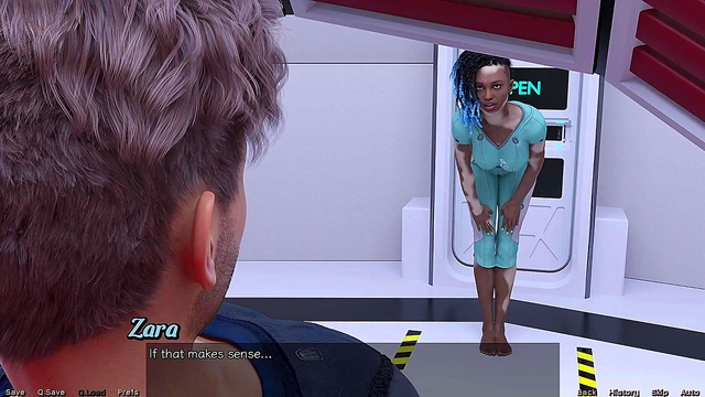 Hot Busty Doctor Treats Patient With Blowjob And Giant Tits Creampie In Space Game