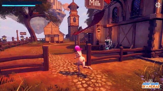 Fern's Busty 3D Anime Blowjob Outdoors Ends With Huge CumshotCreampie