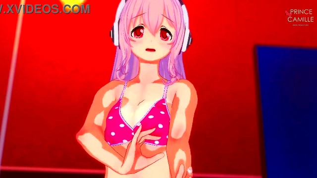 Super Sonico Gets Horny While Modeling Seductively For You