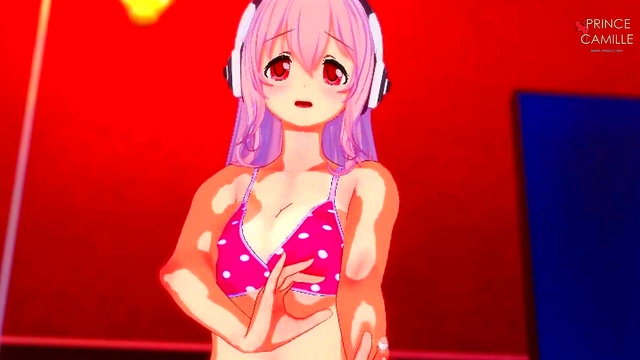 Super Sonico Gets Horny While Modeling Seductively For You