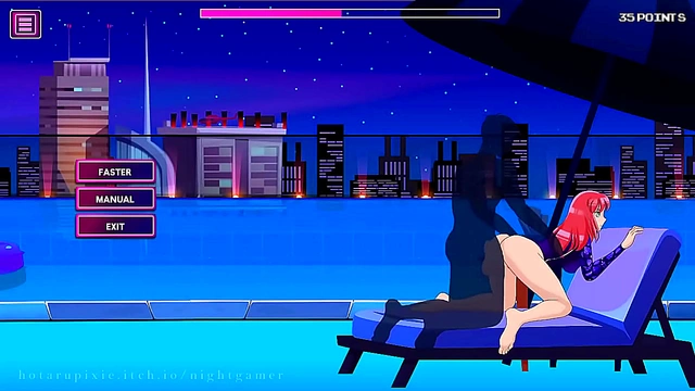 Cute Anime Babe Wears Long Sleeve Rashguard for Erotic Nightgaming Fun