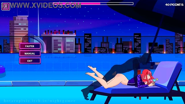 Cute Anime Babe Wears Long Sleeve Rashguard for Erotic Nightgaming Fun