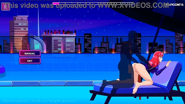 Cute Anime Babe Wears Long Sleeve Rashguard for Erotic Nightgaming Fun