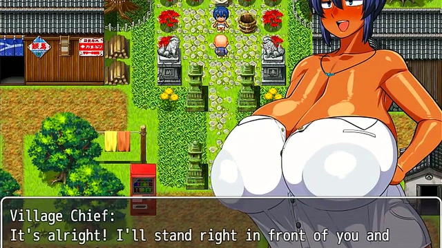 Village Chief Masturbates While Busty Tanned Girl Natsuki Changes Publicly