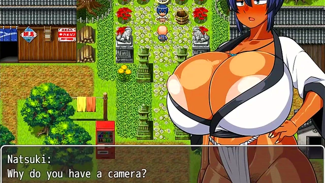Village Chief Masturbates While Busty Tanned Girl Natsuki Changes Publicly