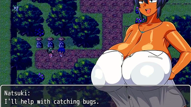 Tanned Busty Natsuki Teases in Sexy Outfit for Striptease Fantasy