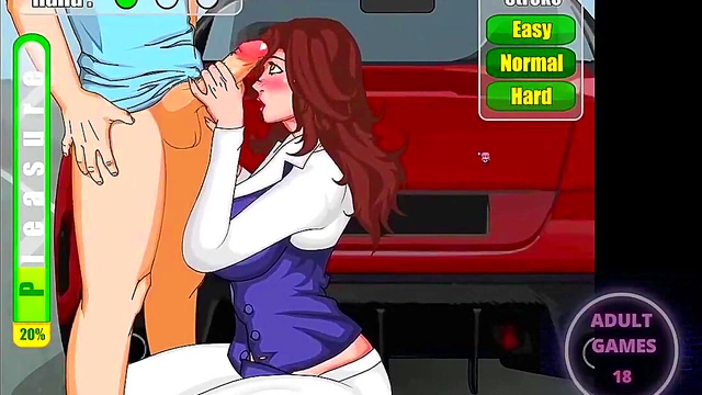 Busty Hentai Girl Helps Out On The Road With Seductive Anime Action