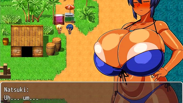 Tanned Busty Natsuki Gets Hot Oil Massage On The Beach In Sexy Outfit