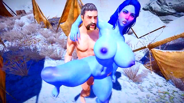 Sexy Blue Bimbo Elf Loves Taking Massive Cocks In 3D Hentai Action