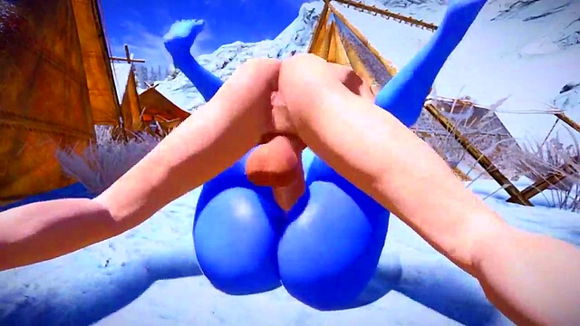 Sexy Blue Bimbo Elf Loves Taking Massive Cocks In 3D Hentai Action