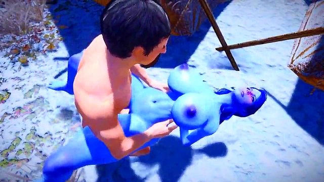 Sexy Blue Bimbo Elf Loves Taking Massive Cocks In 3D Hentai Action