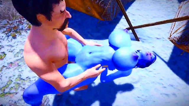 Sexy Blue Bimbo Elf Loves Taking Massive Cocks In 3D Hentai Action