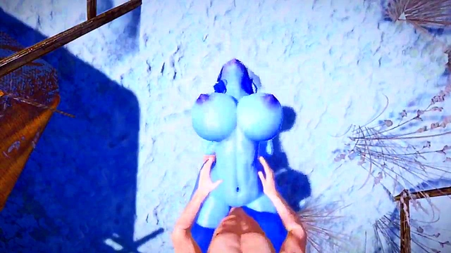 Sexy Blue Bimbo Elf Loves Taking Massive Cocks In 3D Hentai Action