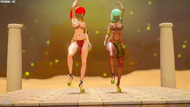 Horny RWBY Girls Pyrrha & Emerald Dance Seductively For Your Pleasure
