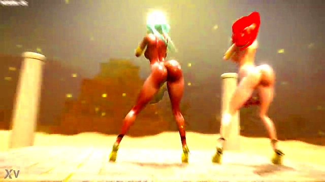 Horny RWBY Girls Pyrrha & Emerald Dance Seductively For Your Pleasure