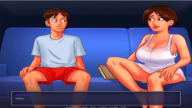 Busty Summer Saga Nurse Gives Animated Blowjob in Japanese Hentai Game