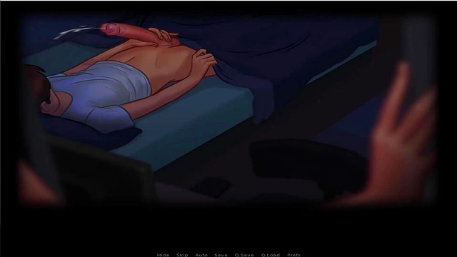 Busty Summer Saga Nurse Gives Animated Blowjob in Japanese Hentai Game