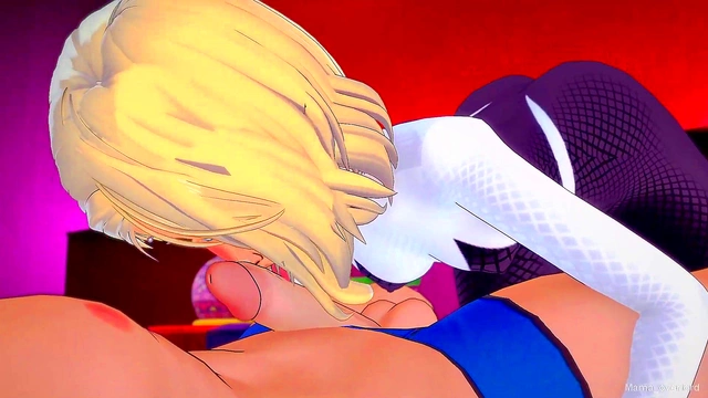 Spider-Gwen Fucks Wearing Her Suit in Love Hotel for Hot Uncensored Action